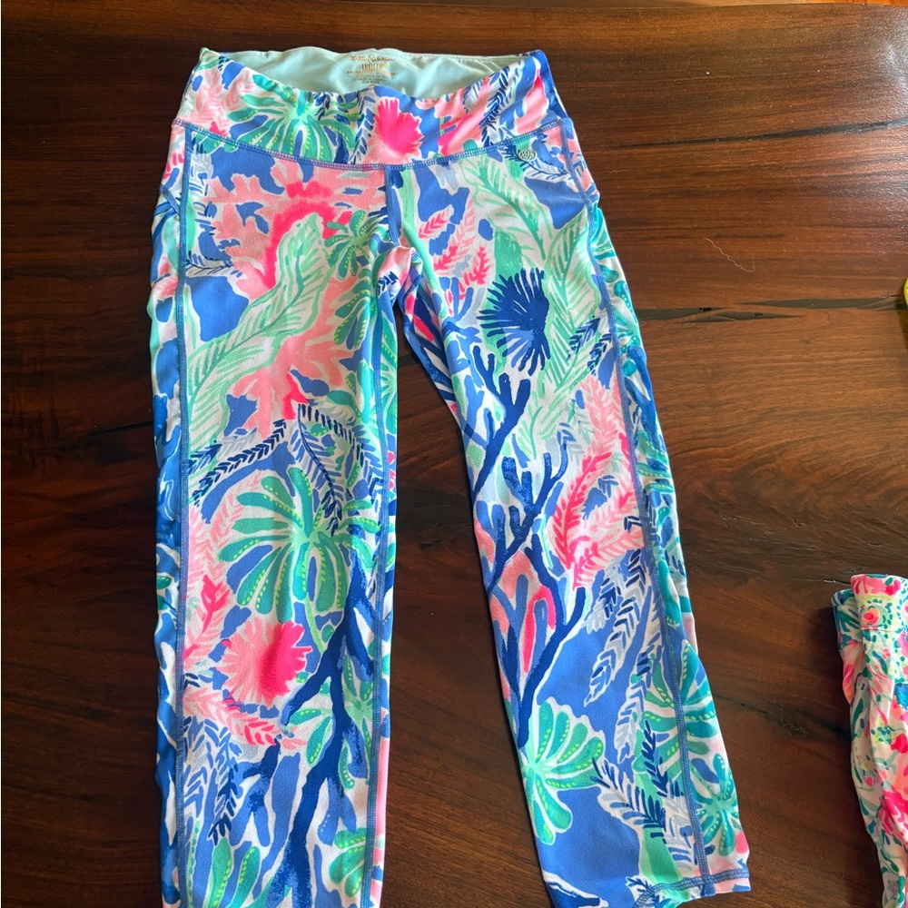 Lilly Pulitzer Vibrant Blue and Pink Leggings